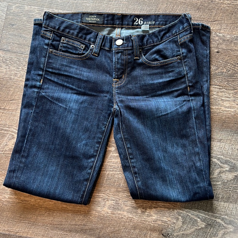 J. Crew | Dark Wash Toothpick Jeans